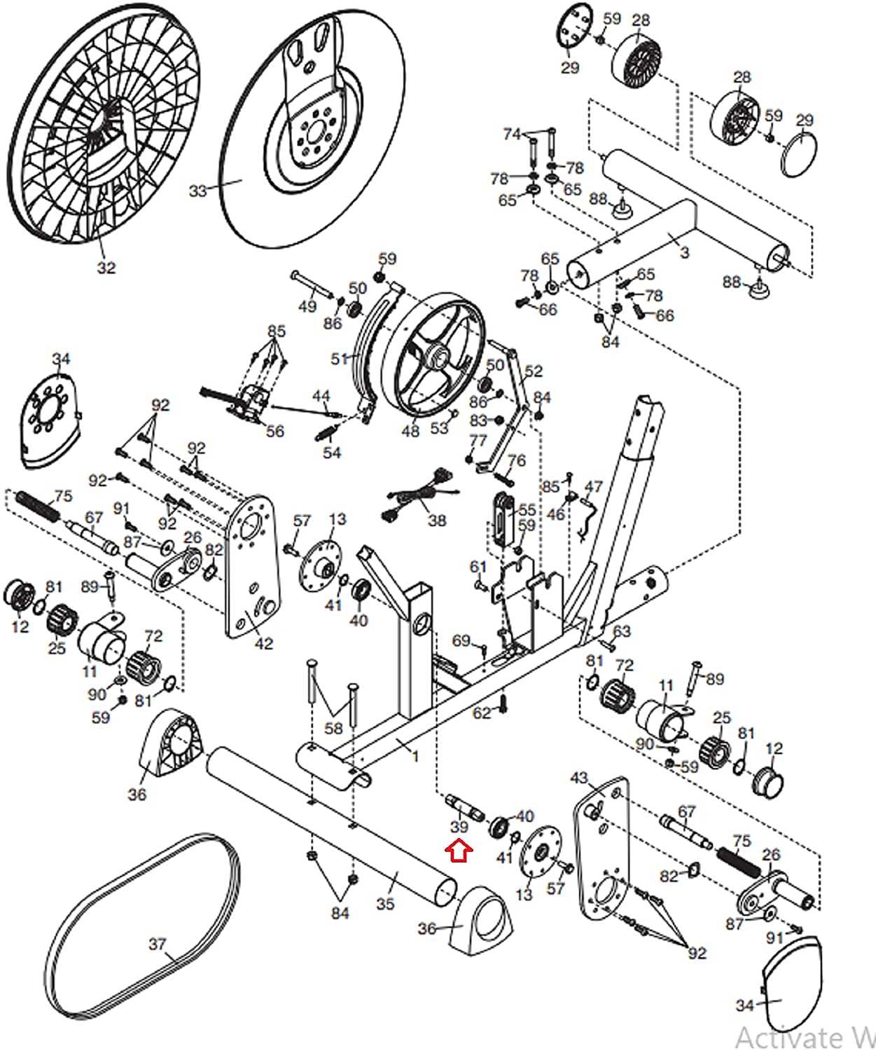 schwinn airdyne parts diagram