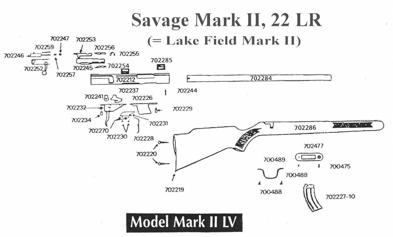 savage mark ii parts diagram