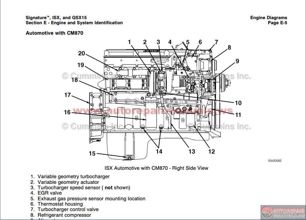 sensor location cummins isx engine parts diagram