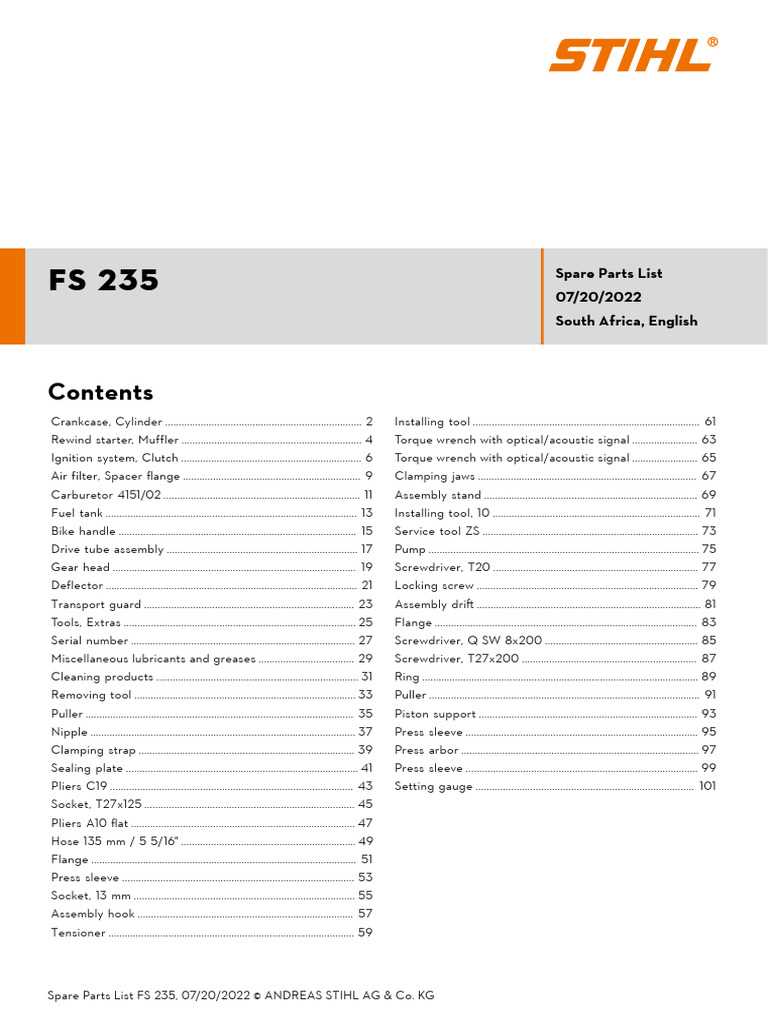 stihl fs 130 parts diagram