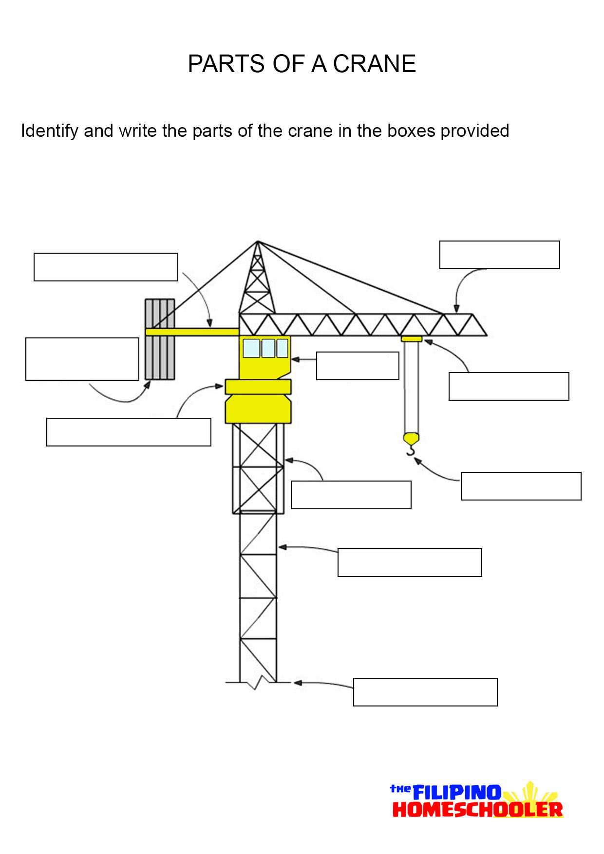 tower crane parts diagram