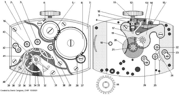 watch parts diagram