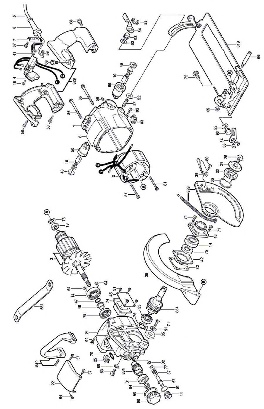 skilsaw hd77 parts diagram