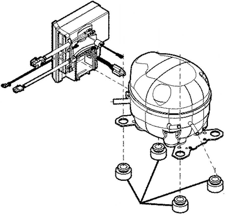 refrigerator compressor parts diagram