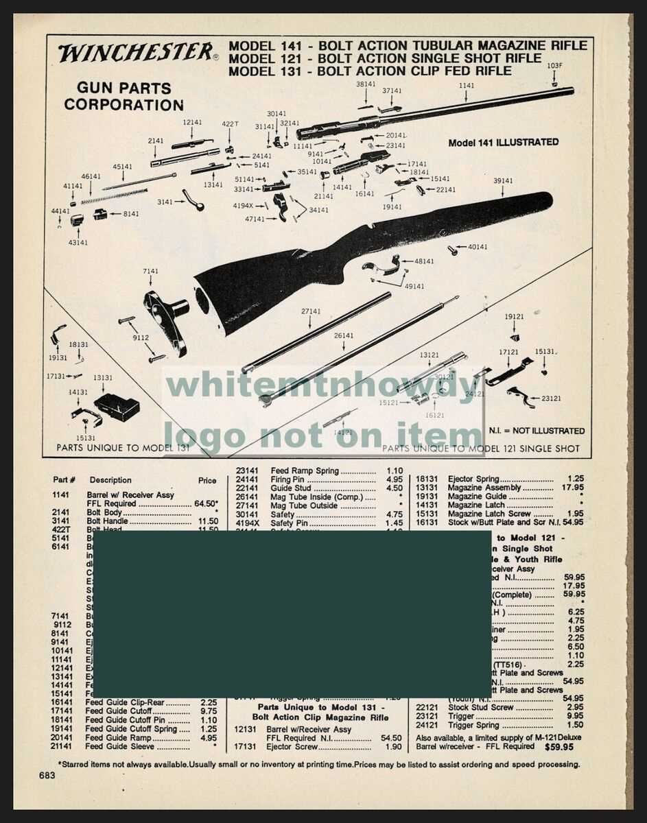 winchester model 94 pre 64 parts diagram