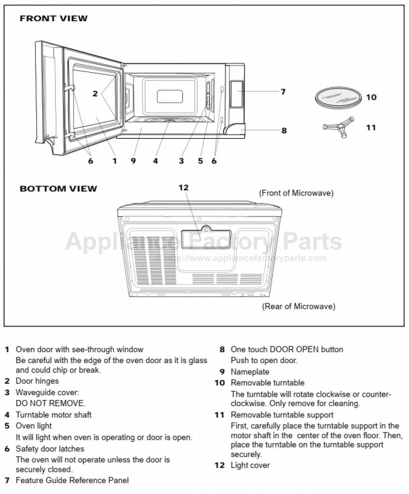 sharp microwave parts diagram