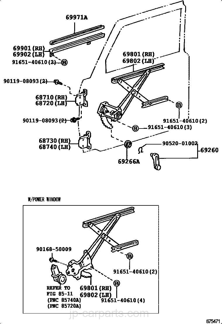 window regulator parts diagram