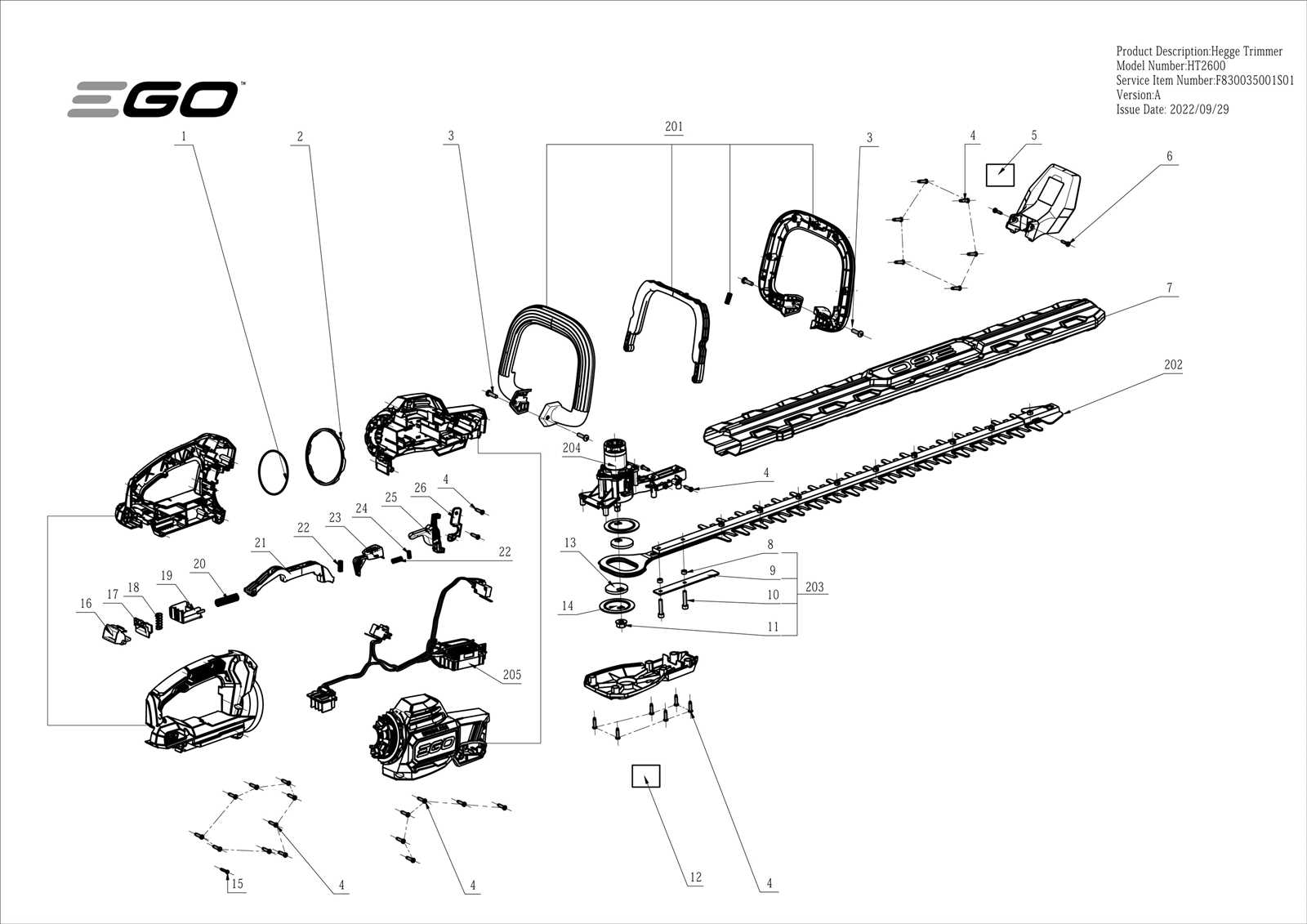 trimmer parts diagram