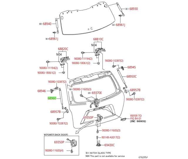 toyota highlander body parts diagram