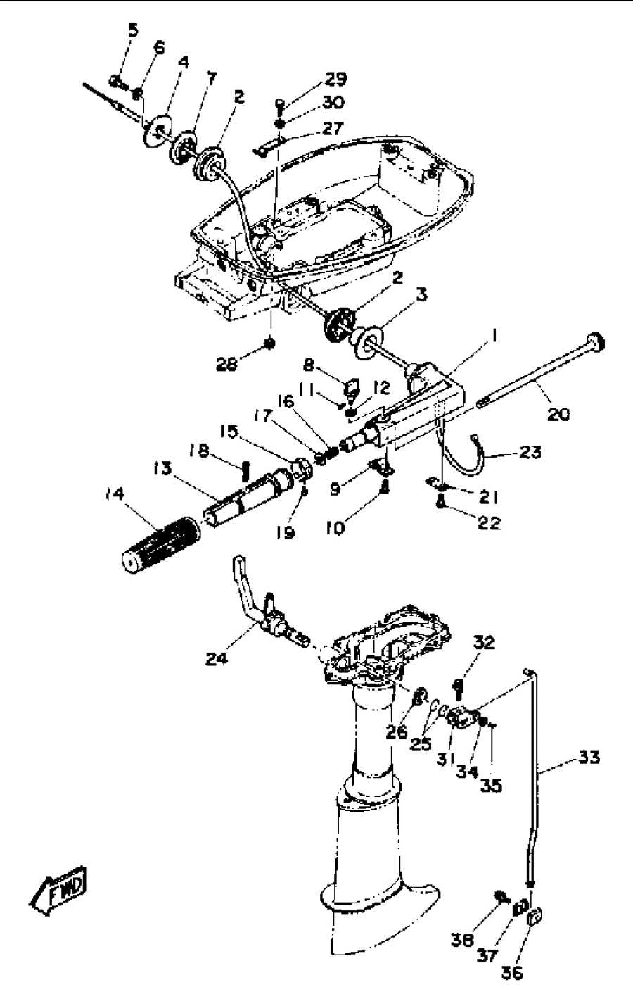 yamaha 15 hp parts diagram