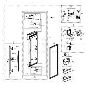 samsung french door refrigerator parts diagram