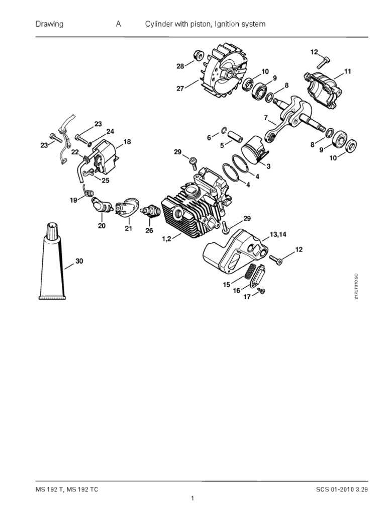 stihl 200t parts diagram