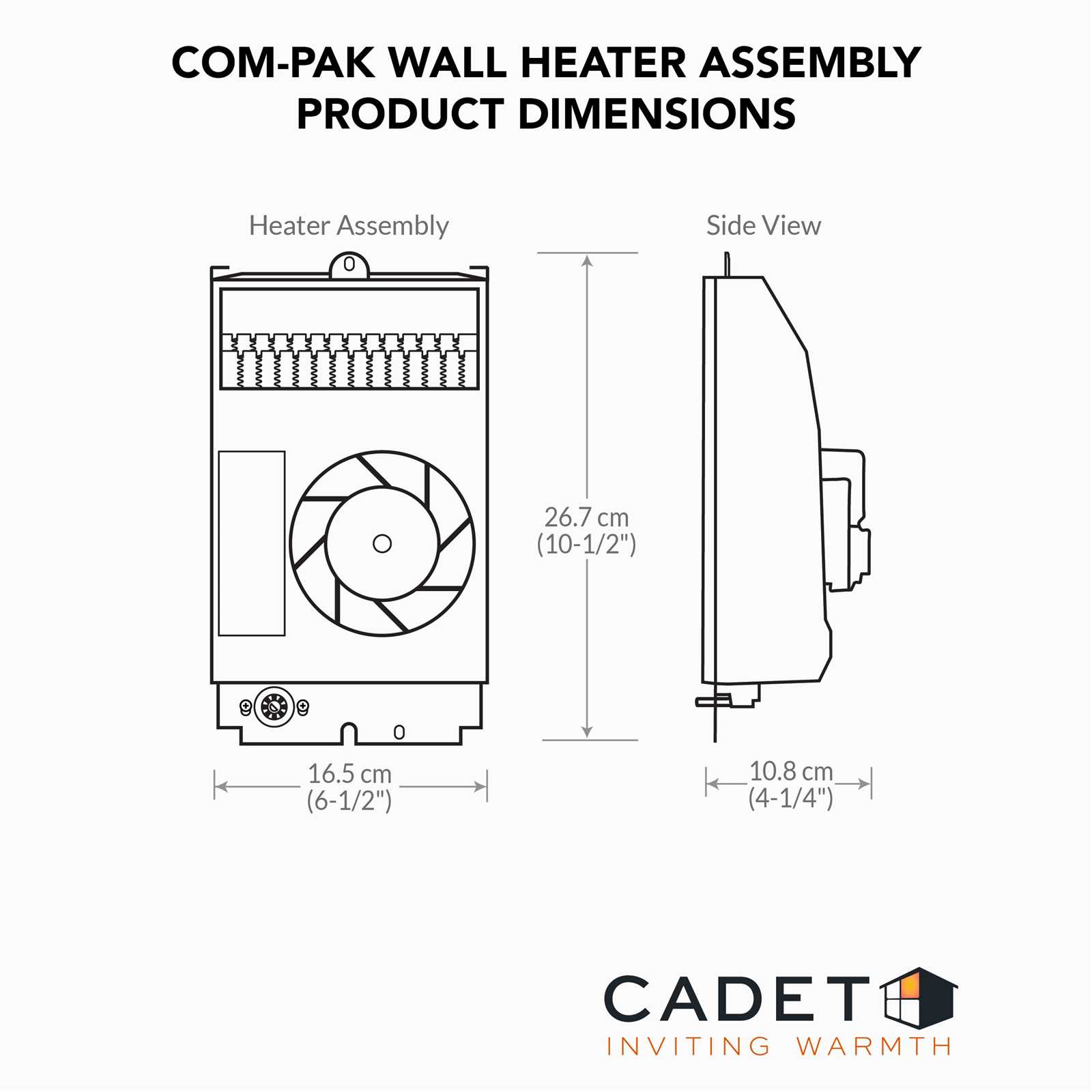 wall heater parts diagram