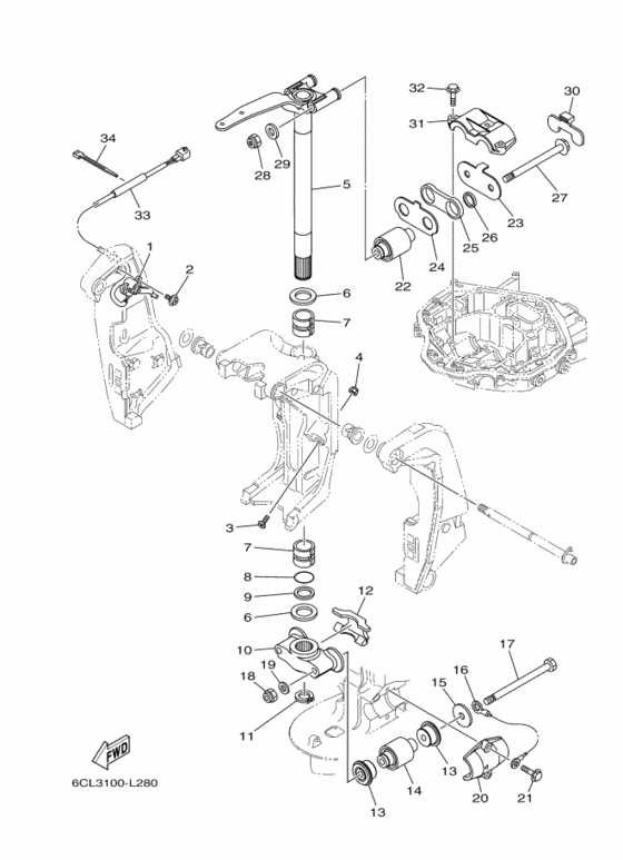 yamaha 250 outboard parts diagram