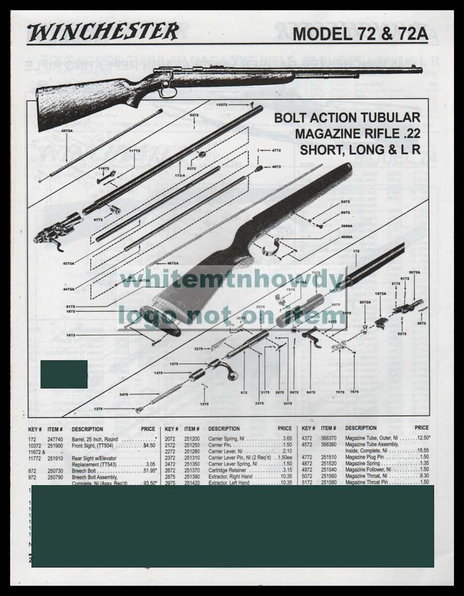 winchester model 50 parts diagram