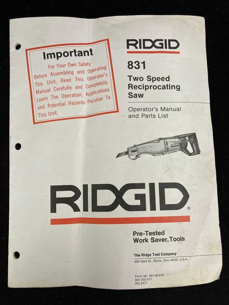 ridgid reciprocating saw parts diagram