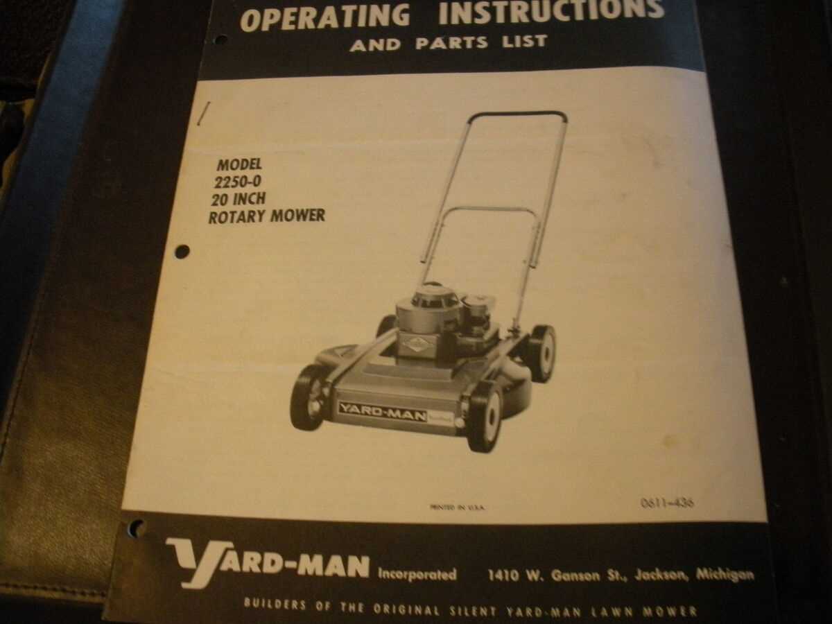 push mower yard machine lawn mower parts diagram