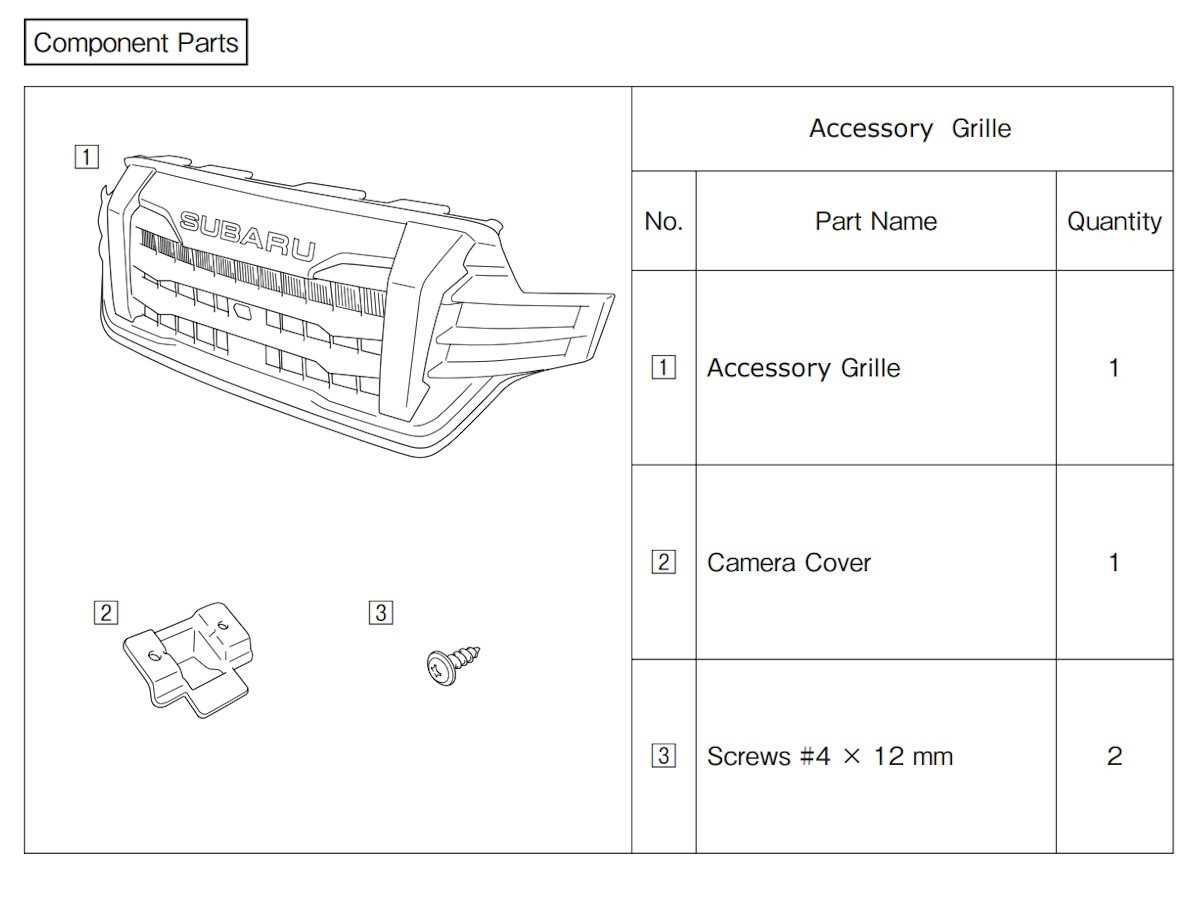 subaru oem parts diagram