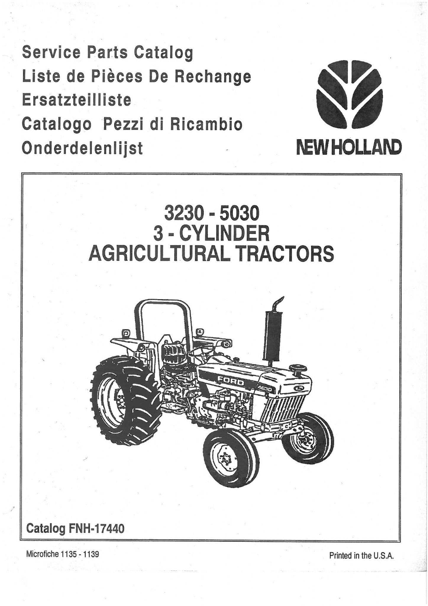 white tractor parts diagram