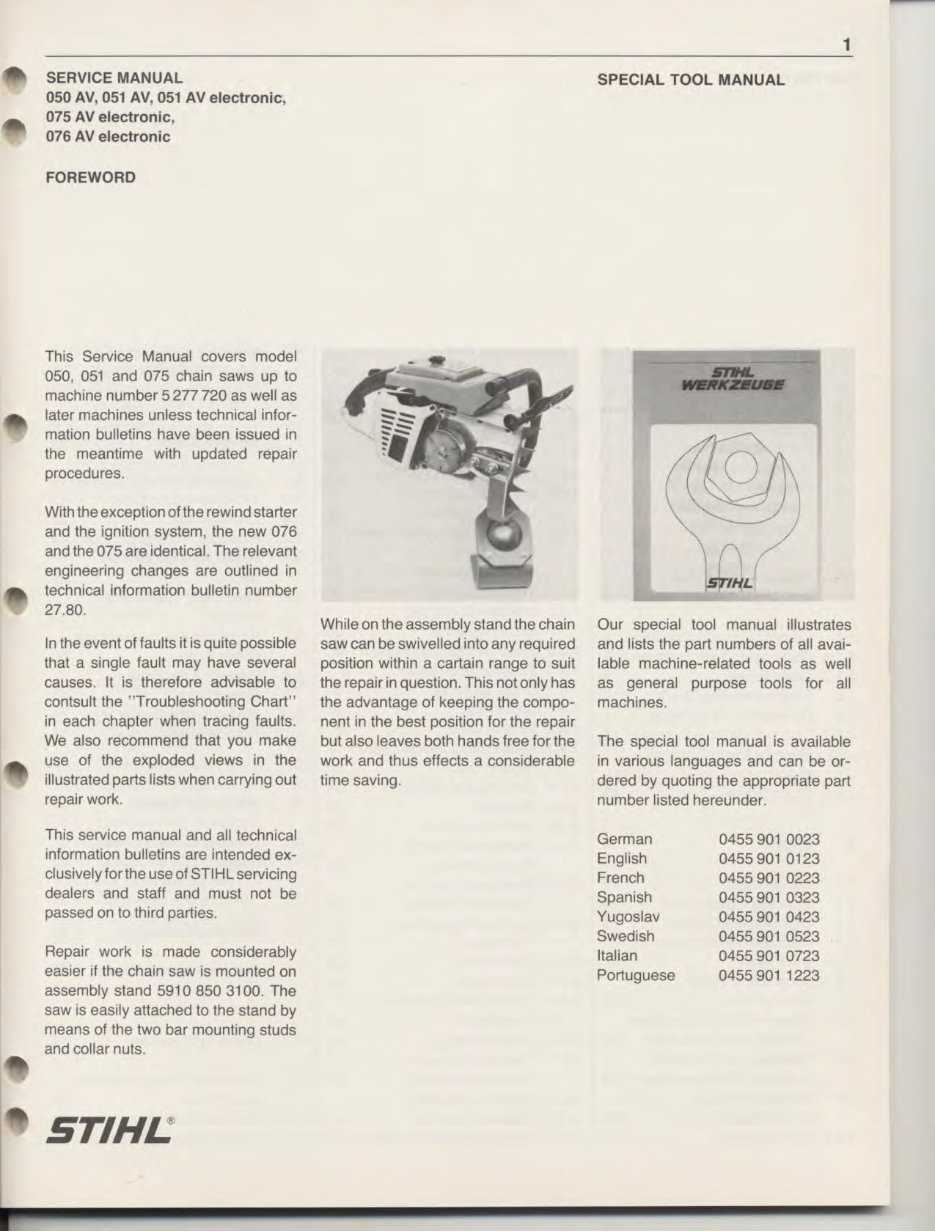 stihl 075 parts diagram