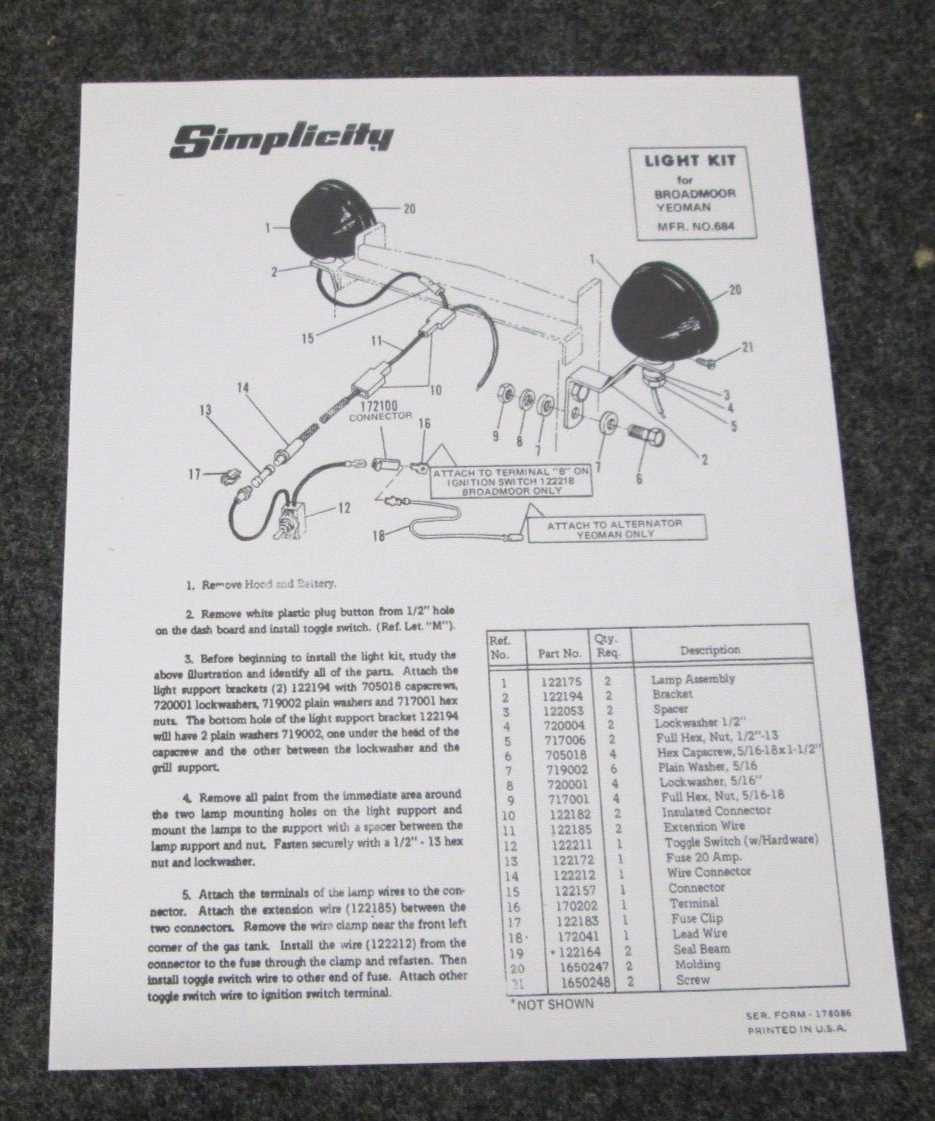 simplicity broadmoor parts diagram