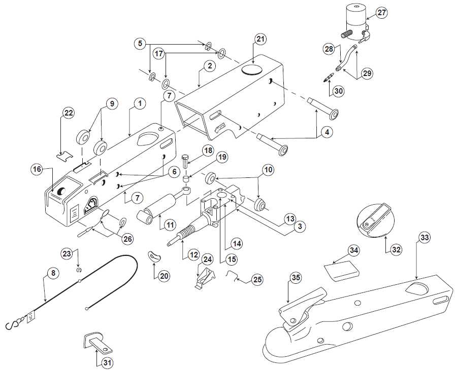 v brake parts diagram