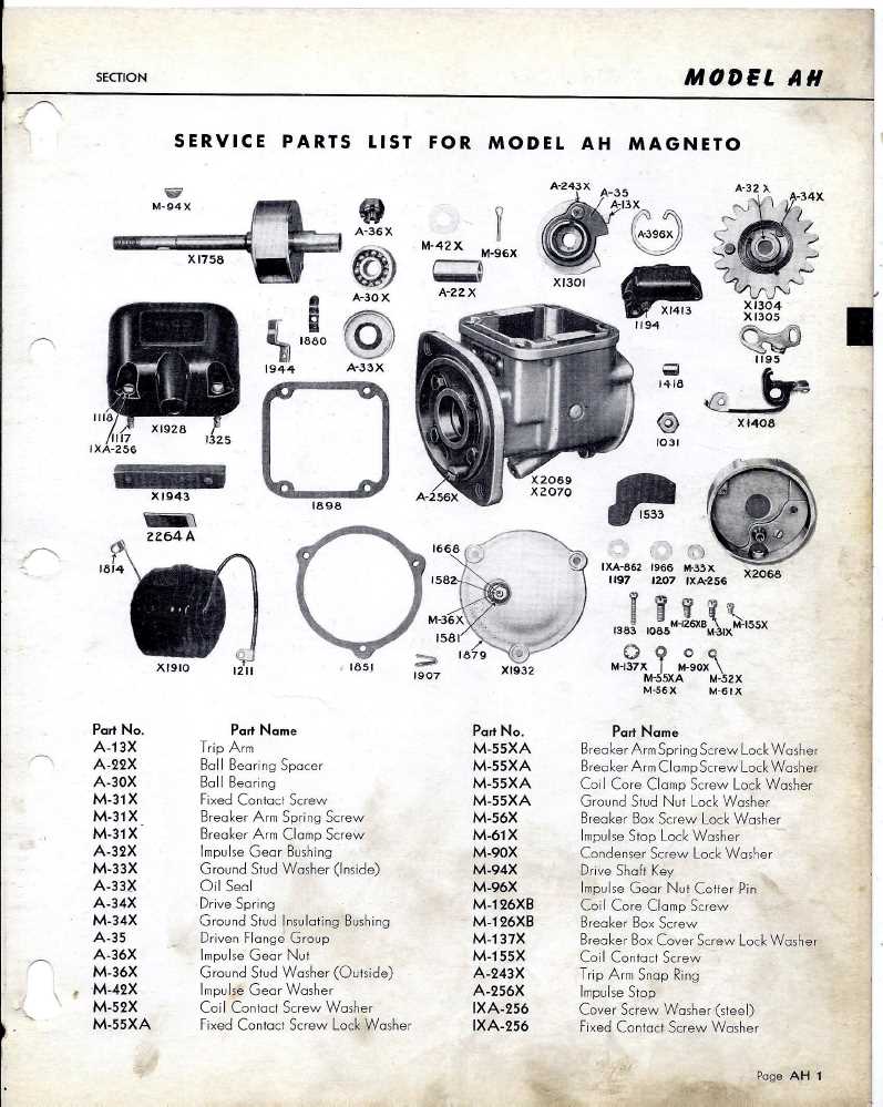 wico x magneto parts diagram