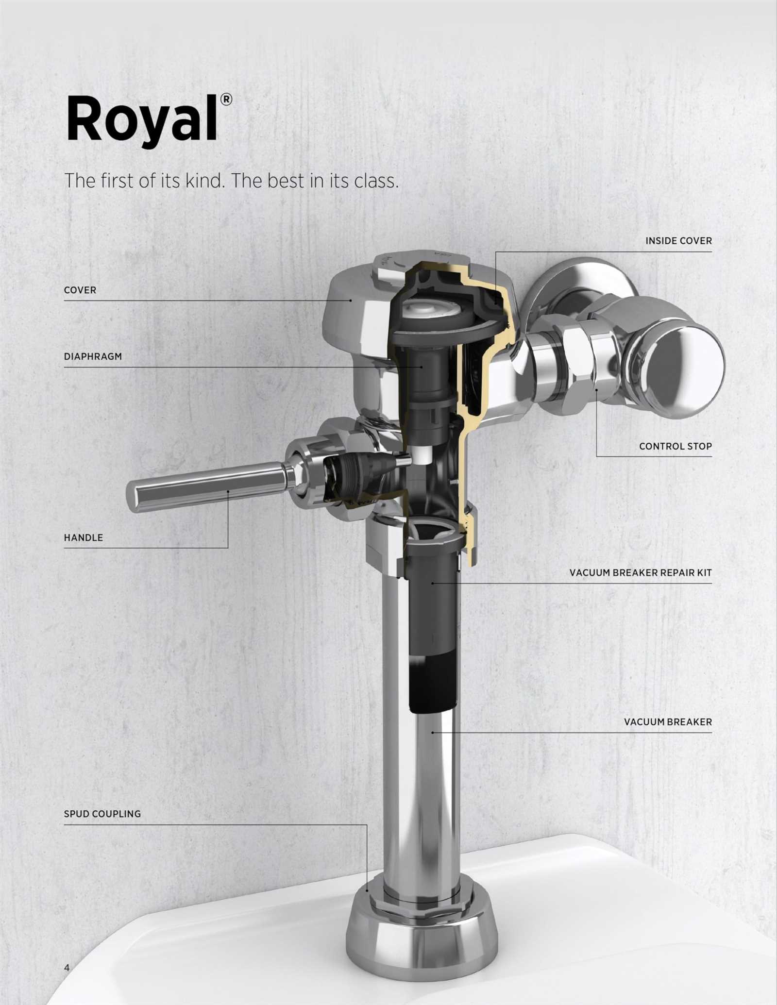 sloan regal flushometer parts diagram