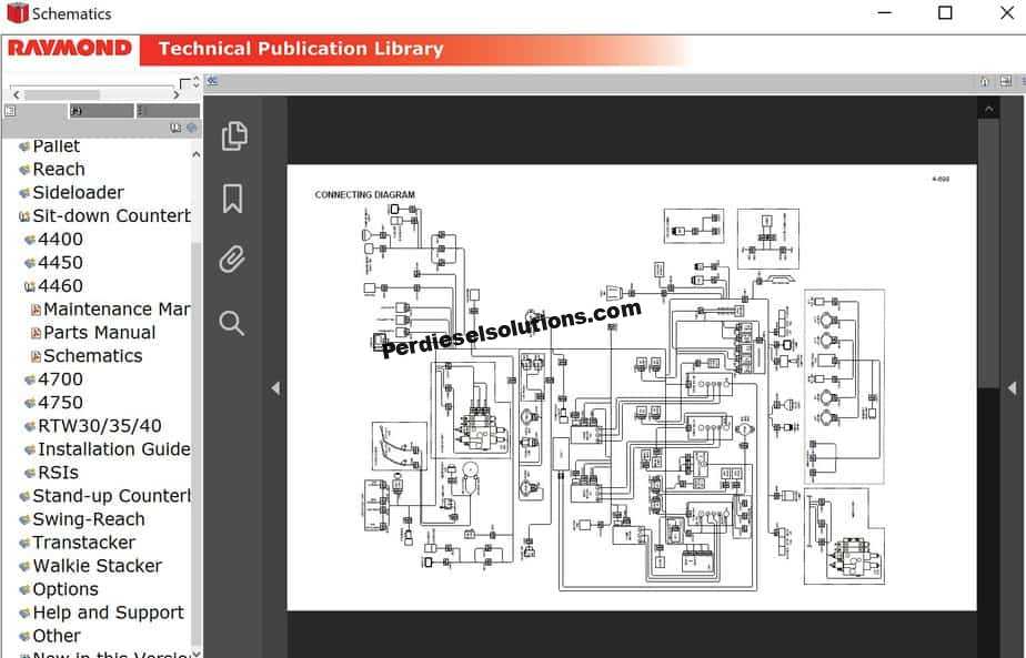 raymond reach truck parts diagram