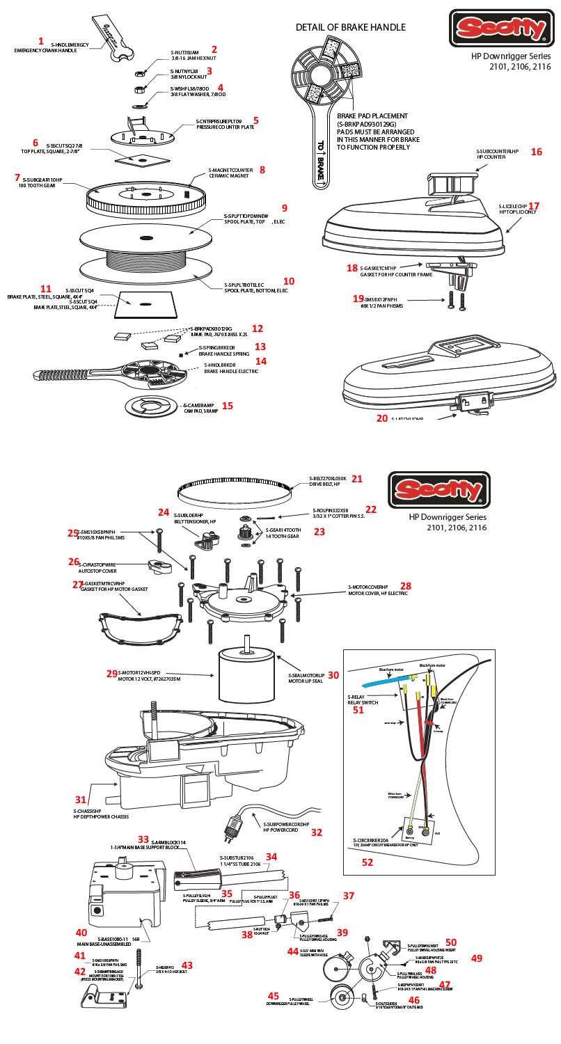 walker downrigger parts diagram