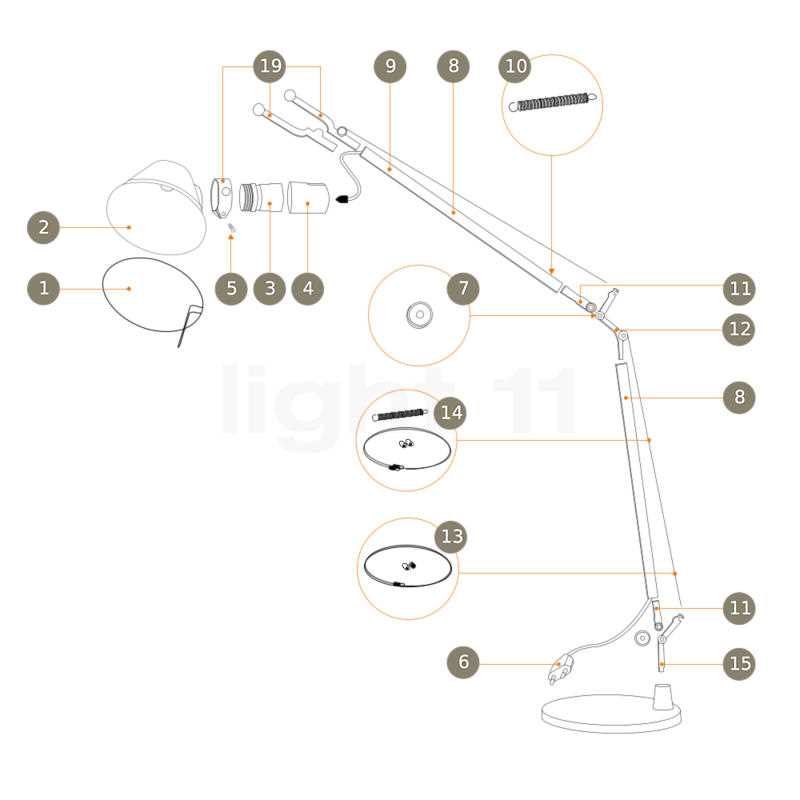 pendant lamp parts diagram