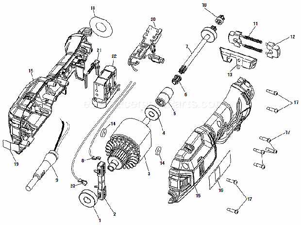 ridgid multi tool parts diagram