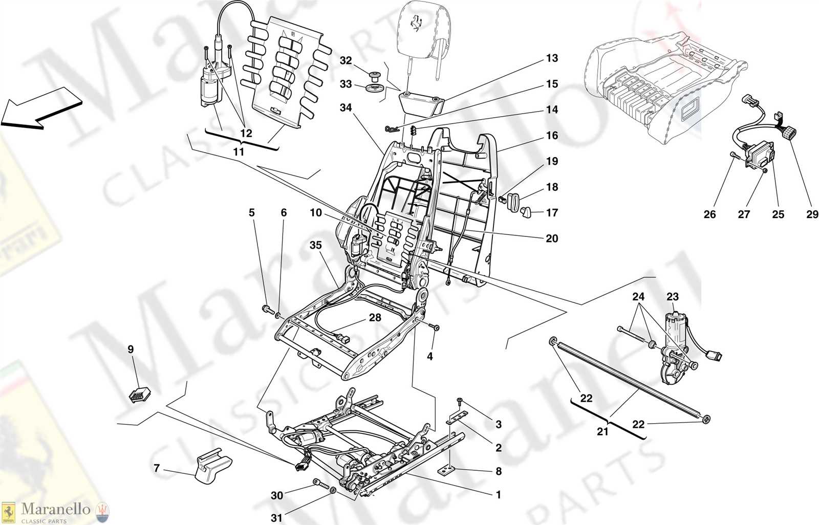 seat parts diagram