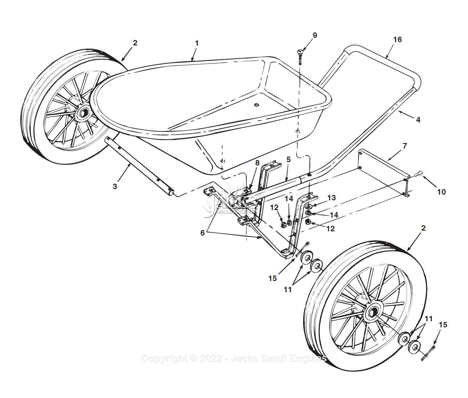 shopping cart parts diagram