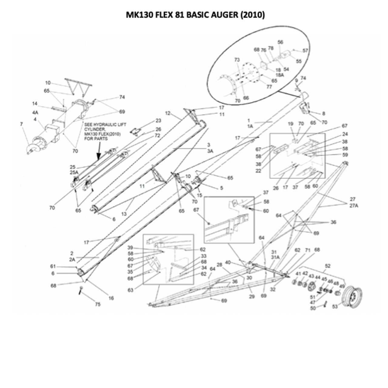 westfield auger parts diagram