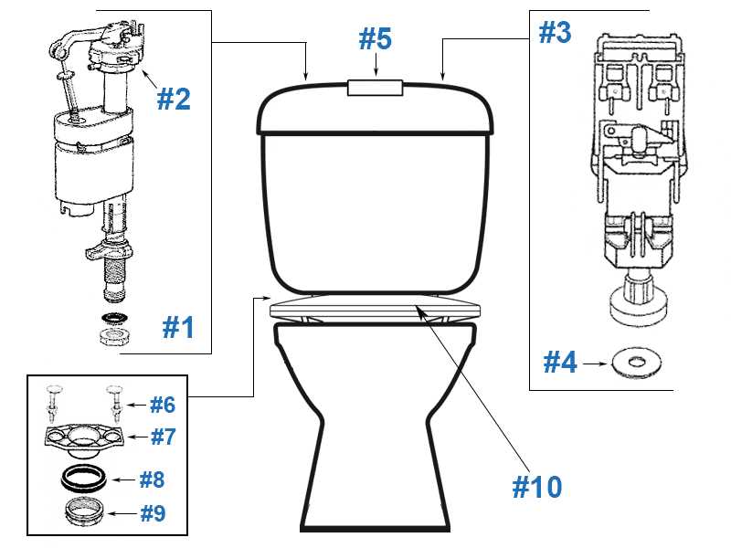 toilet tank parts diagram