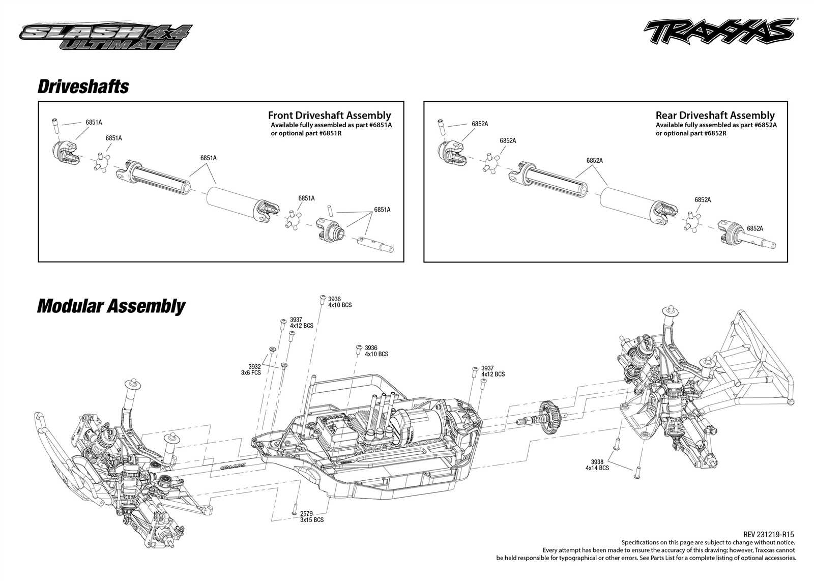 slash 4x4 ultimate parts diagram