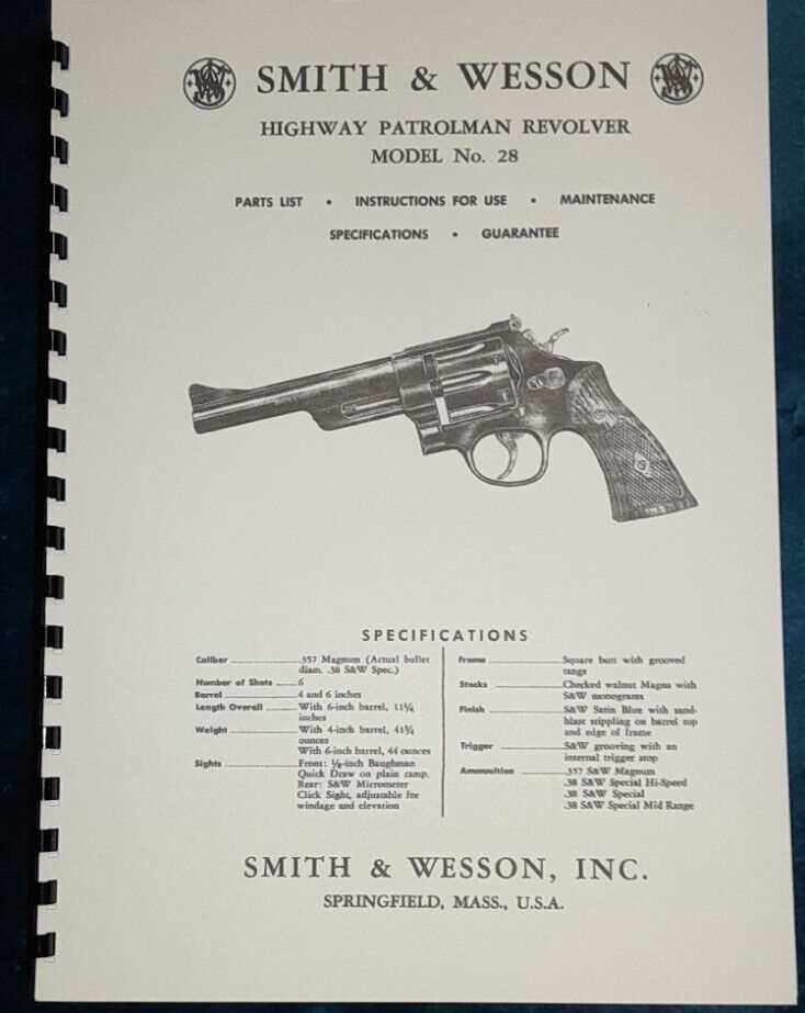 smith and wesson model 29 parts diagram