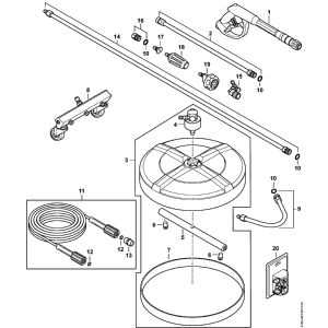 simpson surface cleaner parts diagram