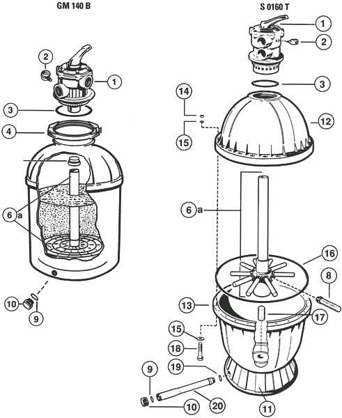 hayward sand filter parts diagram