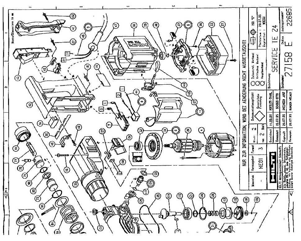 hilti te 7 parts diagram