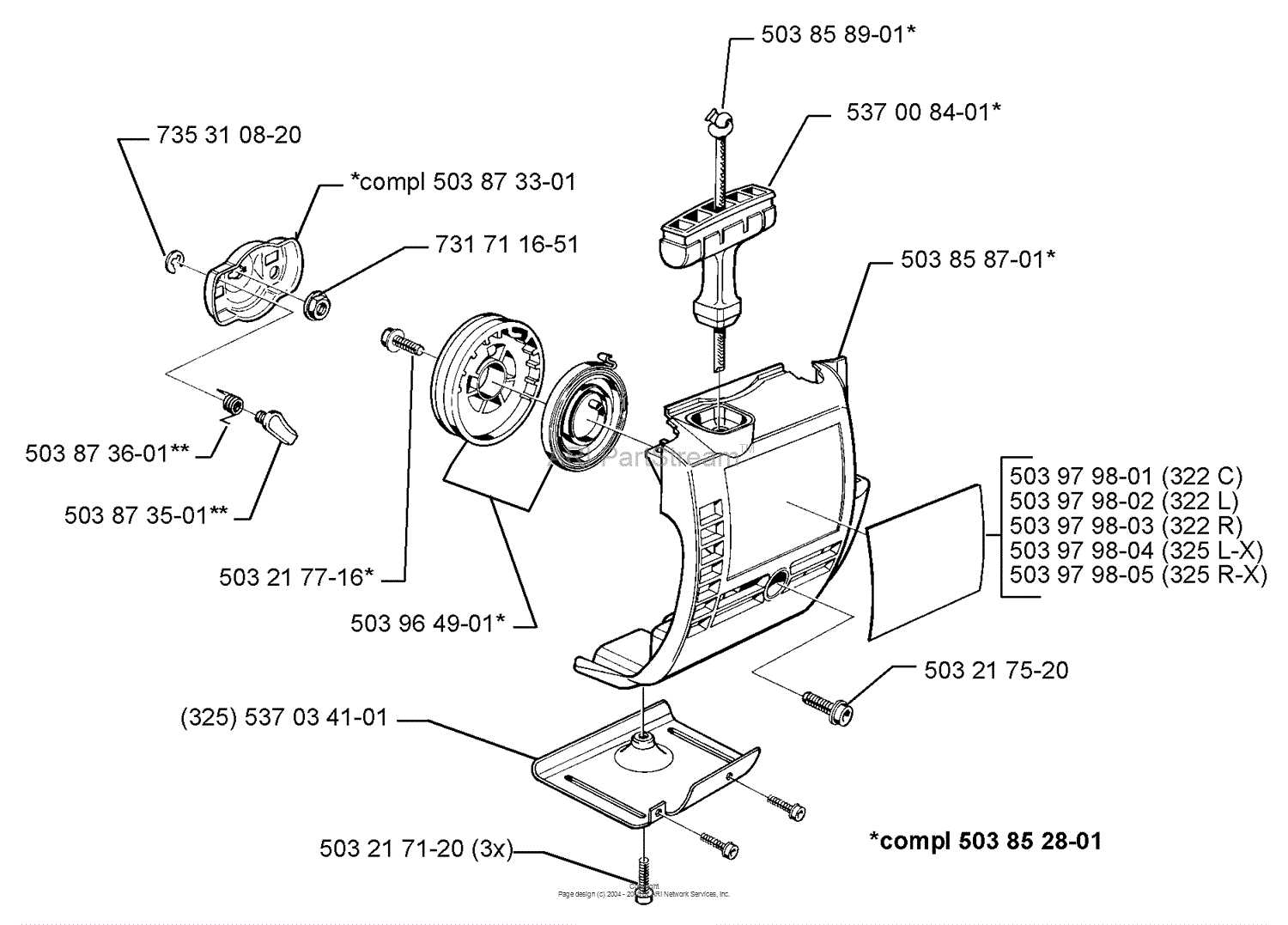 husqvarna 225l parts diagram