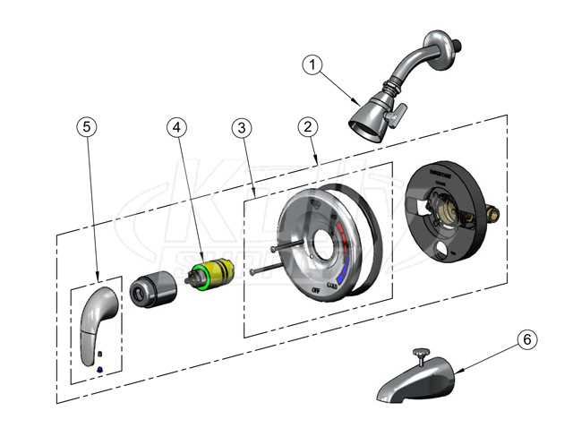 parts of a shower diagram