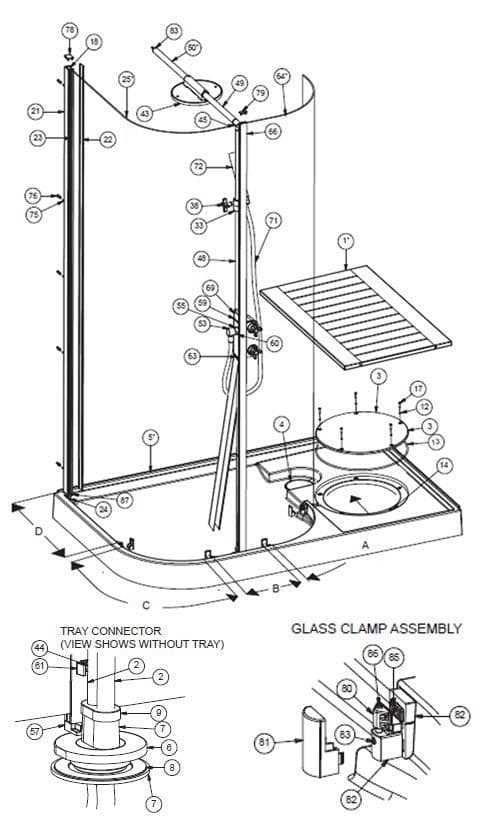 parts of a shower diagram