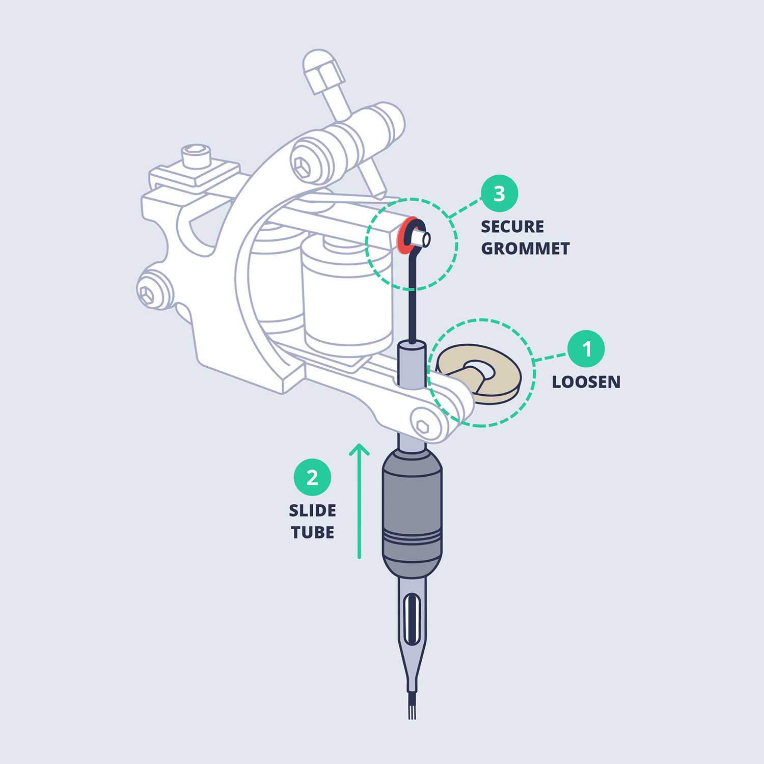 parts of a tattoo machine diagram