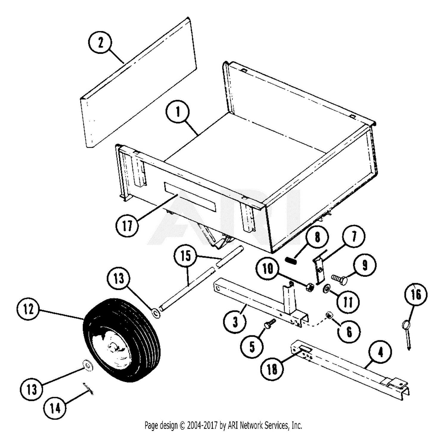 parts of a trailer diagram