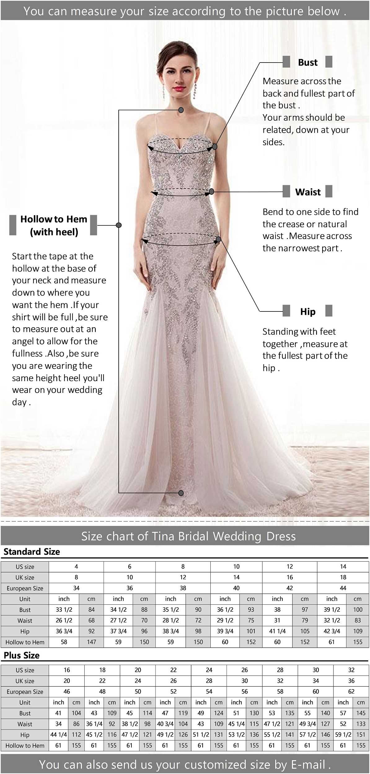 parts of a wedding dress diagram