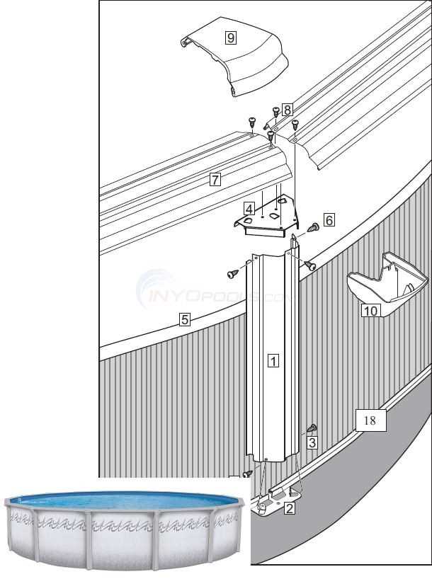 parts of an above ground pool diagram