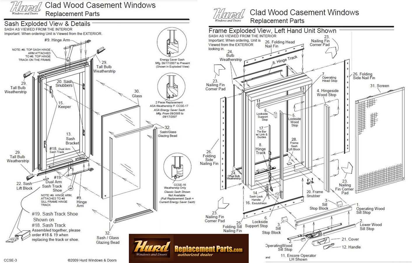 parts of double hung window diagram