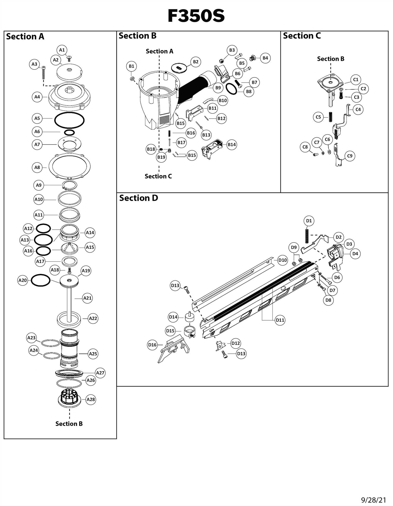 paslode f 350p parts diagram